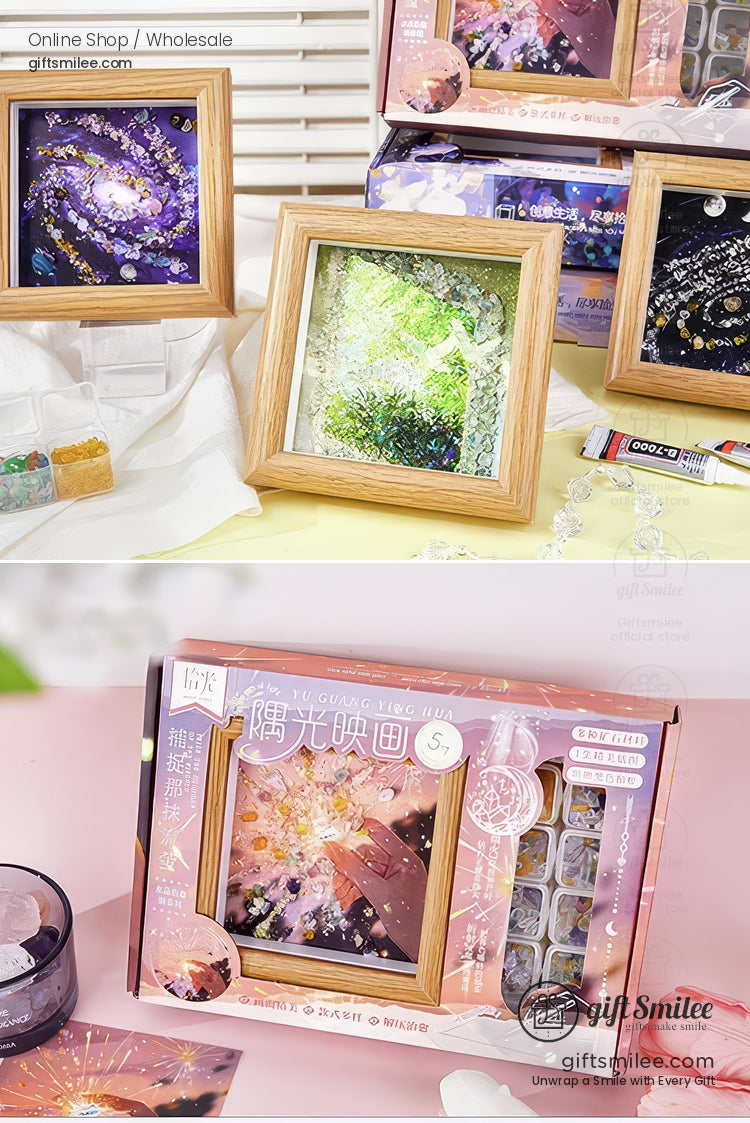 DIY Crystal Art Kit - Galaxy & Butterfly Decoration, 5-Inch Frame