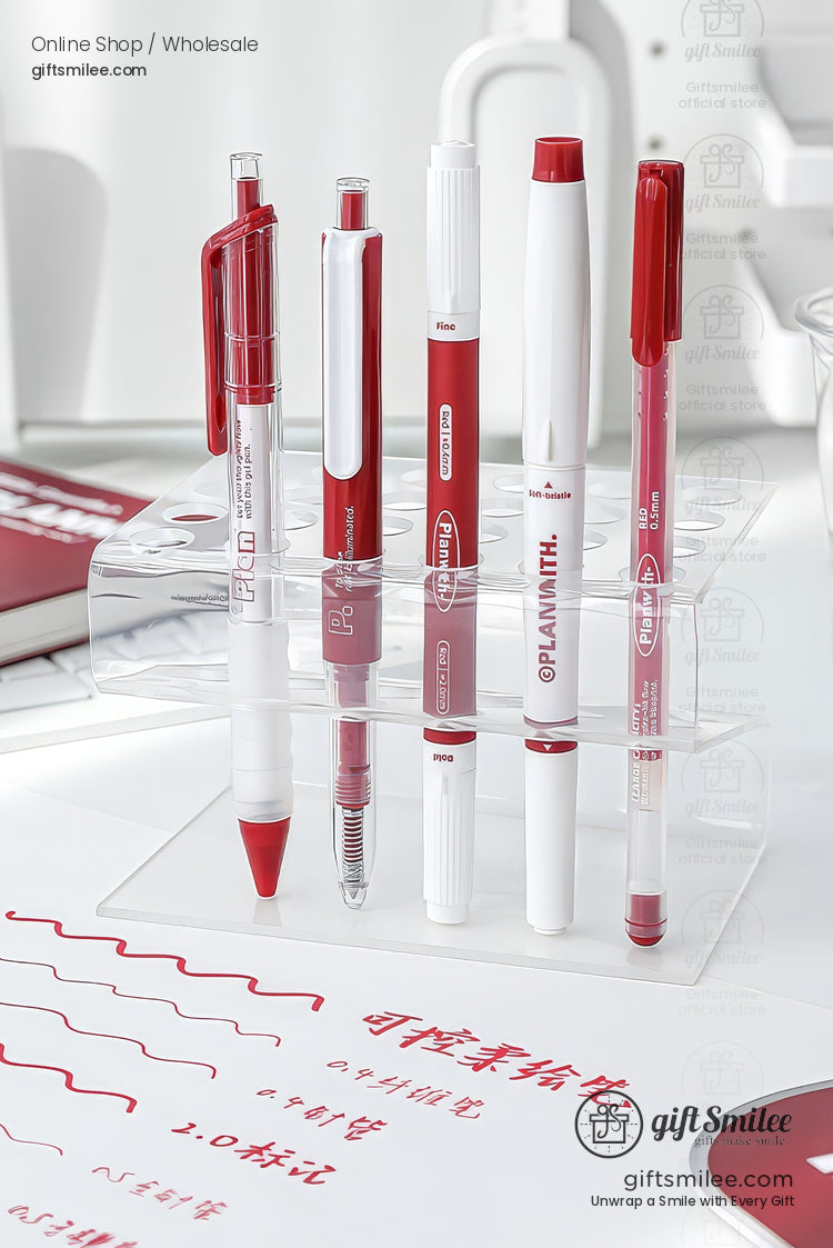 7-Tip Redblack Quick-Dry Ink Set Multi-Tip Writing Pen Set | KS-MX-082