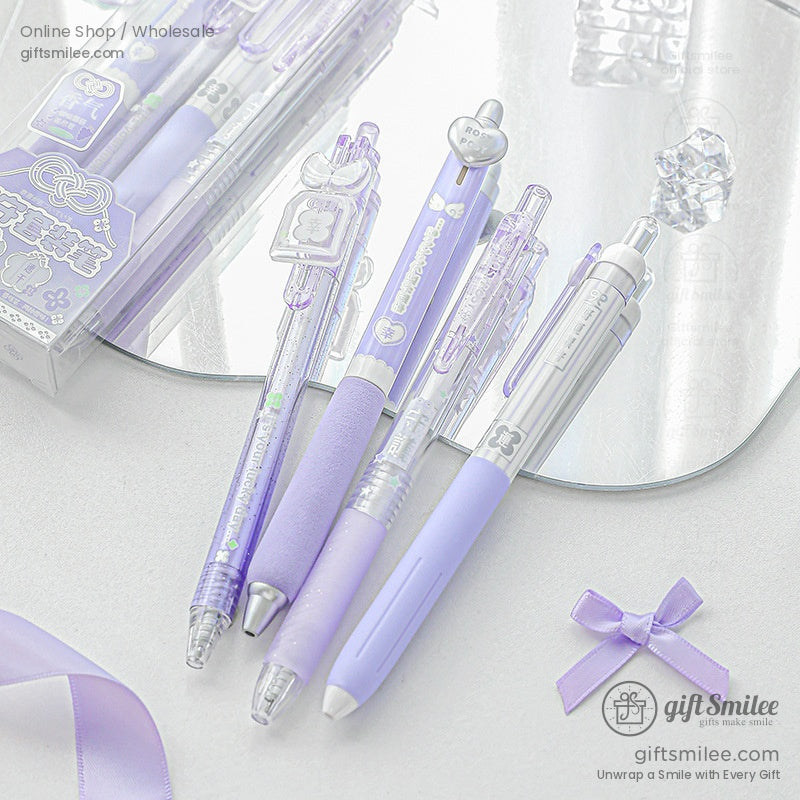 Dual-Scent Quick-Dry 0.5Mm Lavender Set Gel Ink Pen Set | KS-MX-083