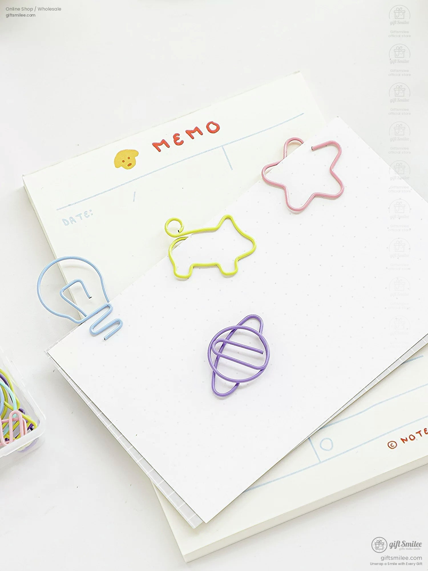 Pastel Coated Steel Assorted Shapes Shaped Paper Clips | KS-MX-094