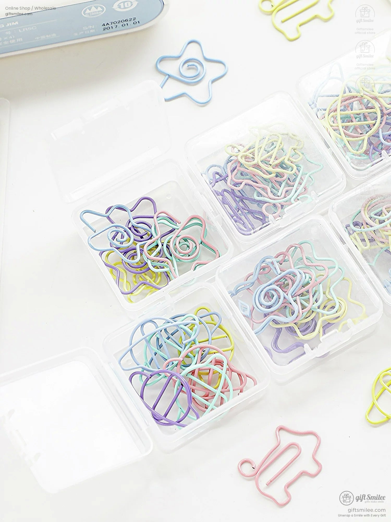 Pastel Coated Steel Assorted Shapes Shaped Paper Clips | KS-MX-094