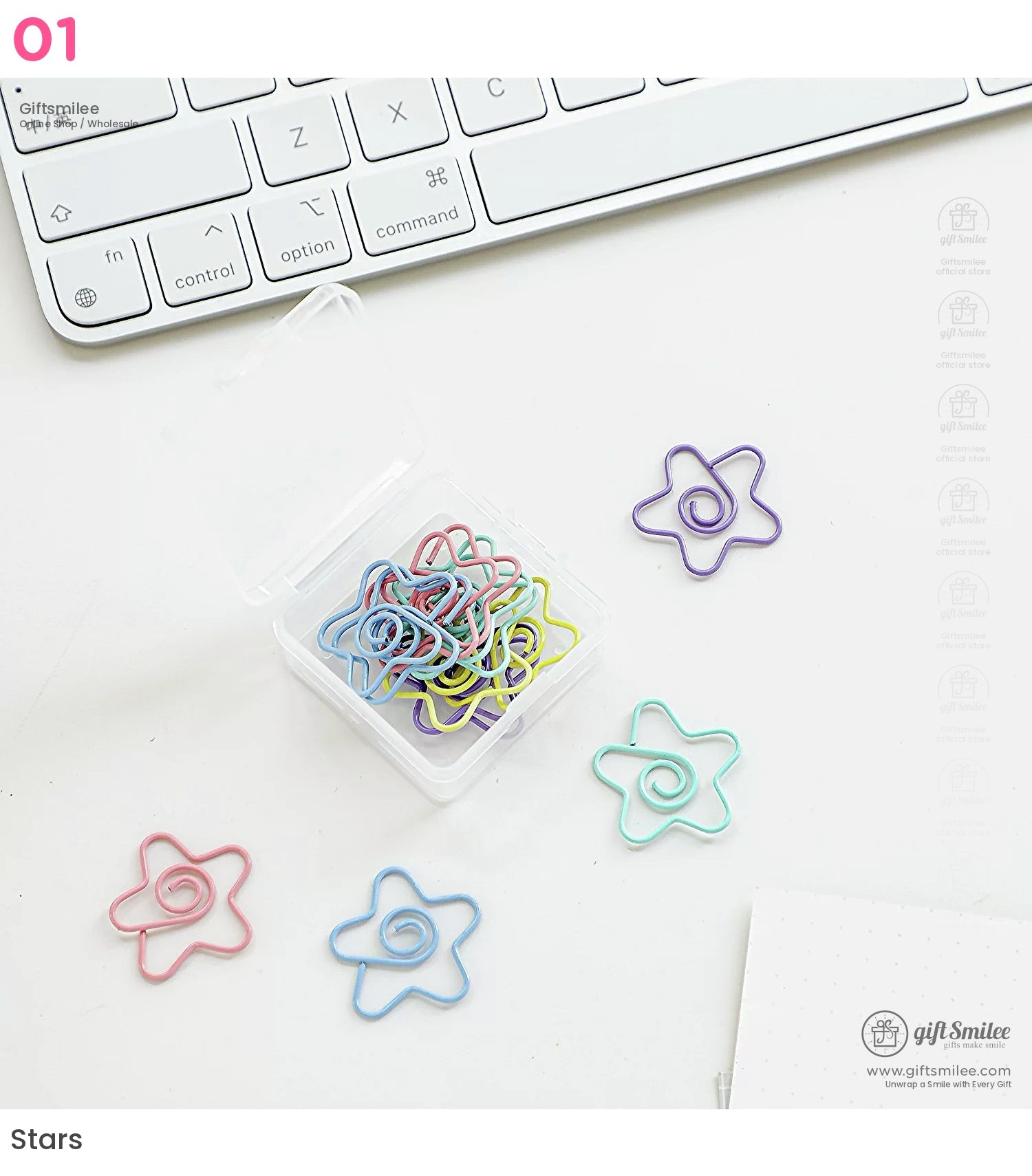 Pastel Coated Steel Assorted Shapes Shaped Paper Clips | KS-MX-094