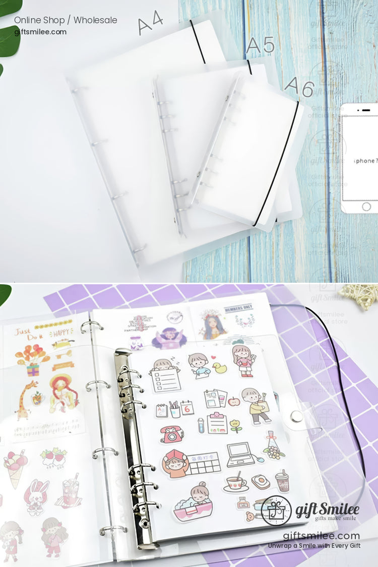 Double-Sided Thick Release Sheets A4, A5, A6 Pre-Punched Sticker Release Paper Sheets | KS-NB-430