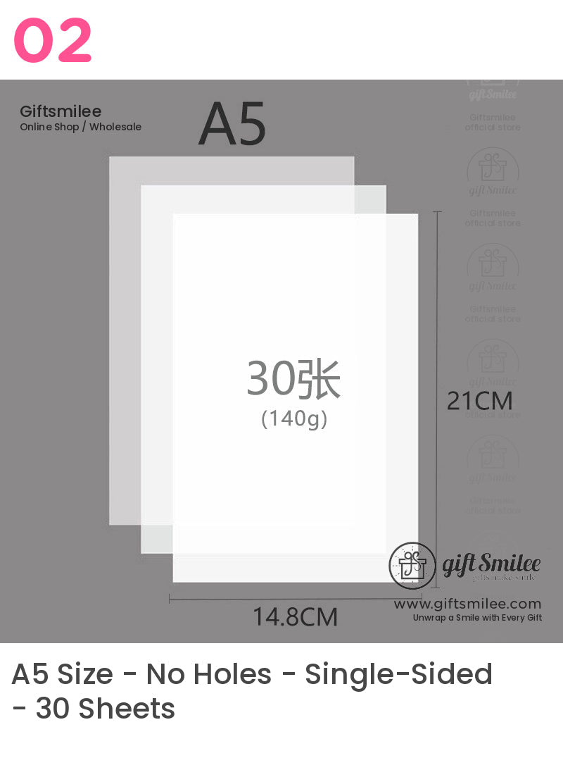 Double-Sided Thick Release Sheets A4, A5, A6 Pre-Punched Sticker Release Paper Sheets | KS-NB-430