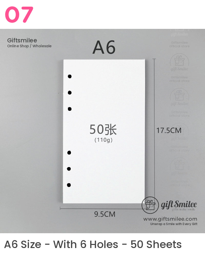 Double-Sided Thick Release Sheets A4, A5, A6 Pre-Punched Sticker Release Paper Sheets | KS-NB-430