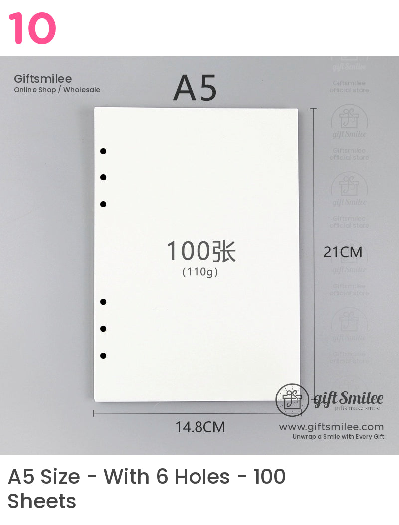 Double-Sided Thick Release Sheets A4, A5, A6 Pre-Punched Sticker Release Paper Sheets | KS-NB-430