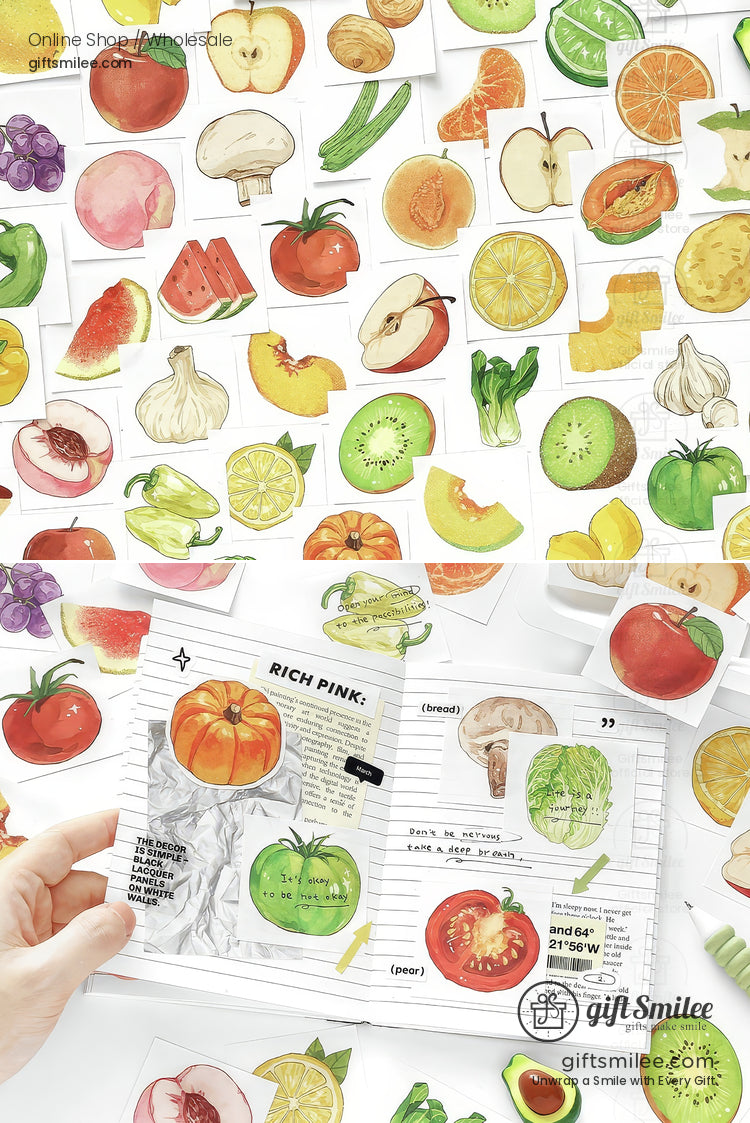 Watercolor Food Illustrations 100 Sheets Note Memo Pads | KS-NP-433