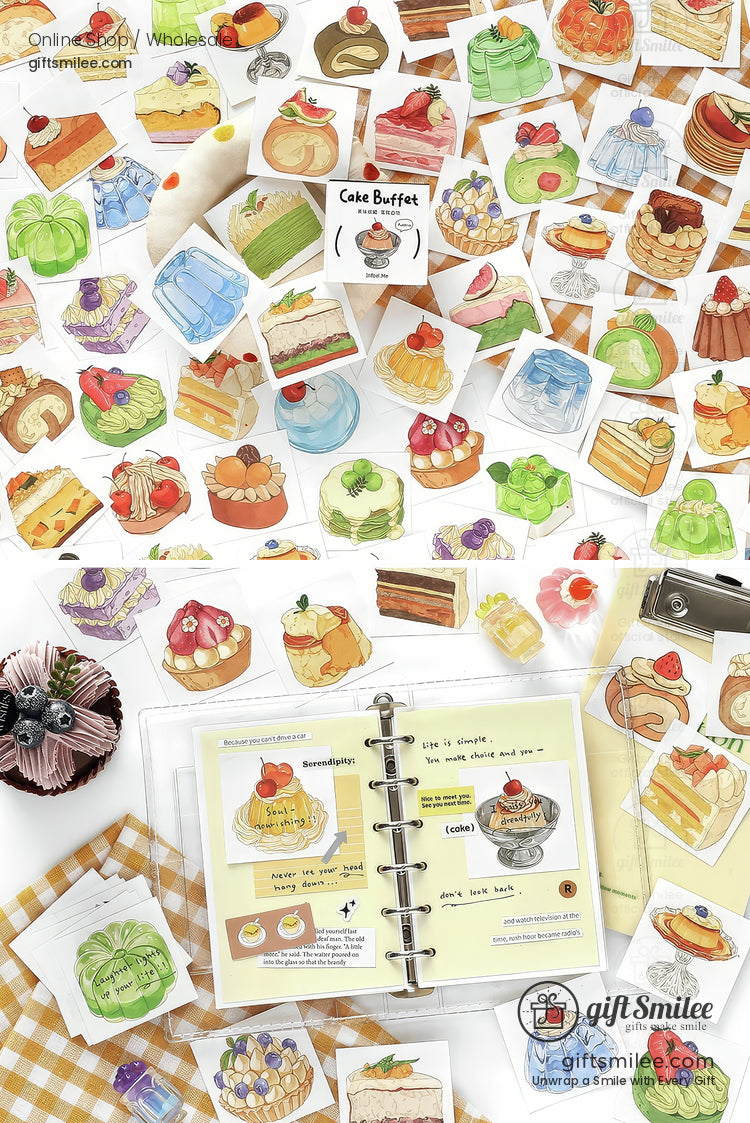 Watercolor Food Illustrations 100 Sheets Note Memo Pads | KS-NP-433