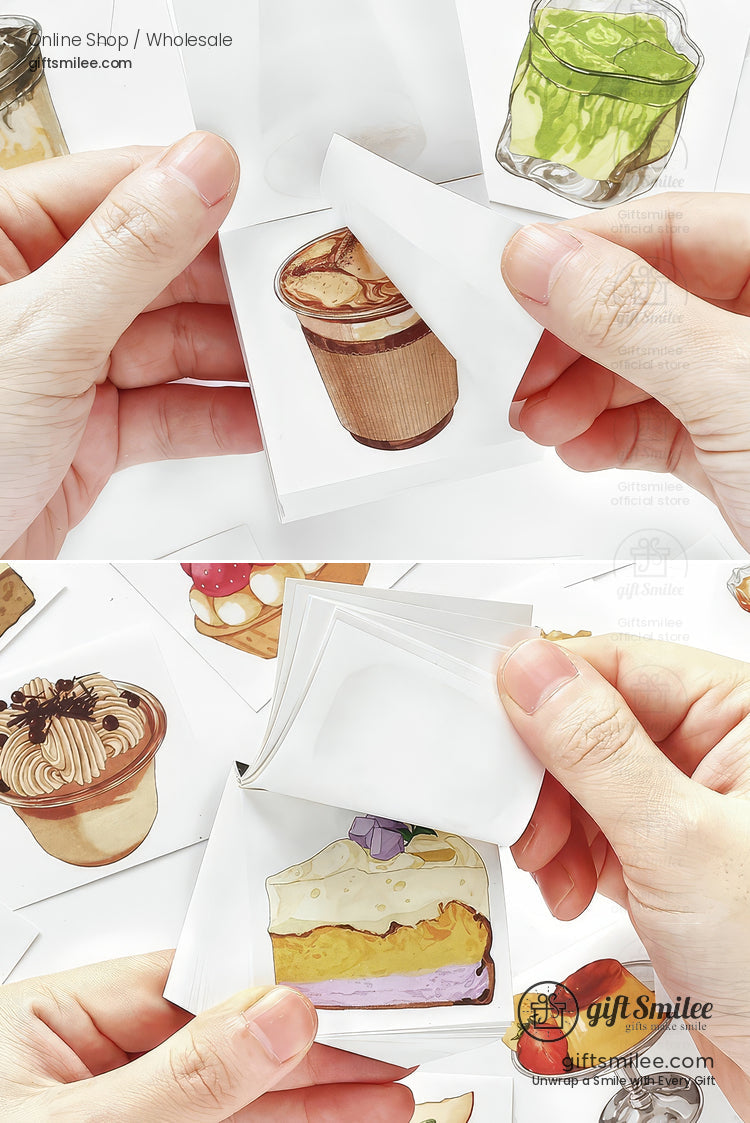 Watercolor Food Illustrations 100 Sheets Note Memo Pads | KS-NP-433