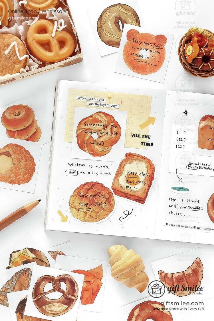Watercolor Food Illustrations 100 Sheets Note Memo Pads | KS-NP-433