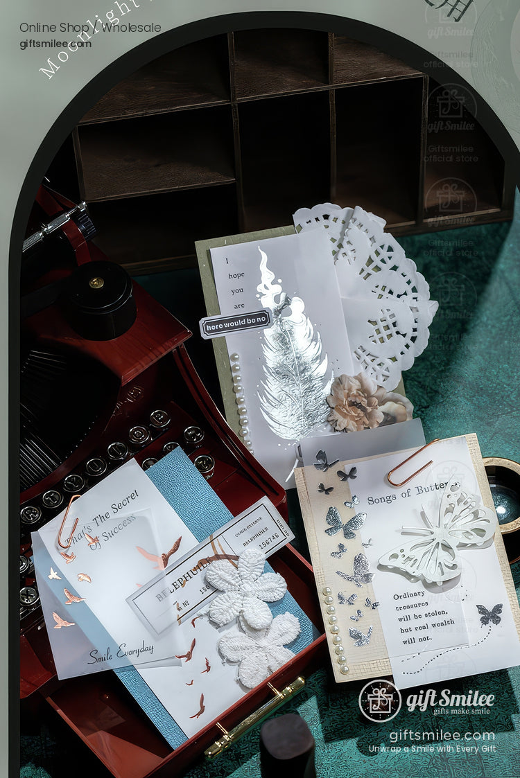 Metallic Foil Illustrated Tear-Off 6 Designs Sticky Notes Memo Pad | KS-NP-434