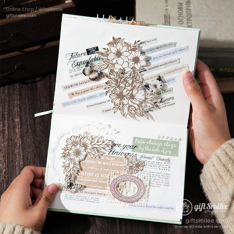 Vintage Book-Quote Tearable Paper 6-Color Mixed Perforated Strips Decorative Sticker Notes | KS-NP-435