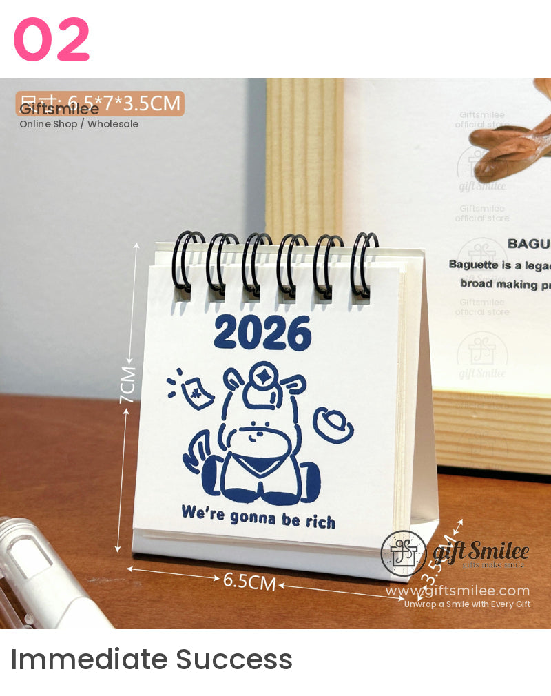 Cute 2026 Desk Calendar | KS-PL-124