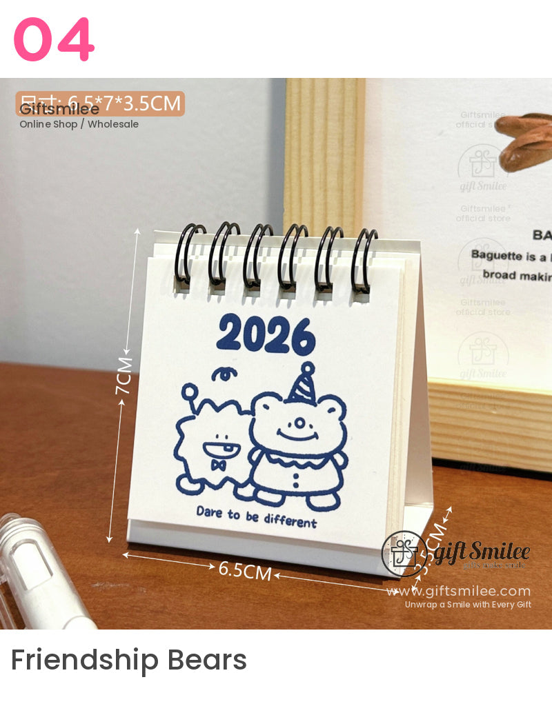 Cute 2026 Desk Calendar | KS-PL-124