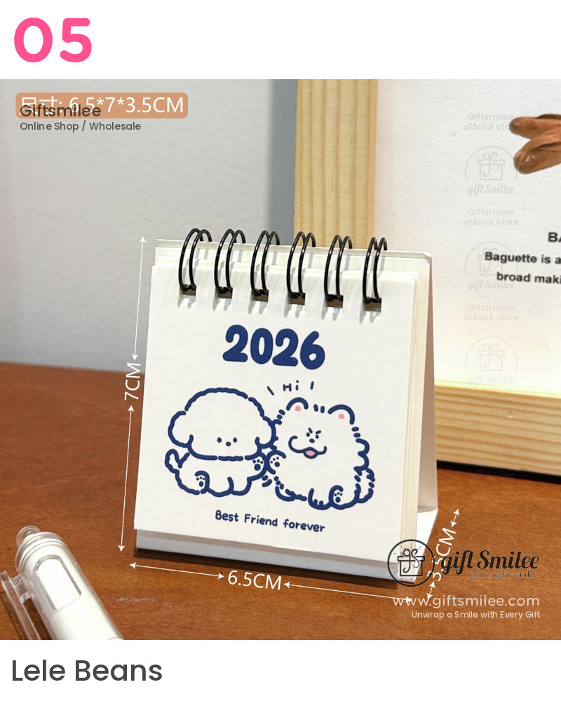 Cute 2026 Desk Calendar | KS-PL-124