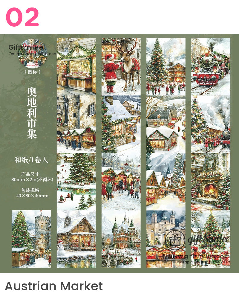 Large Background Christmas City Large Background Washi Tape | KS-RT-1677