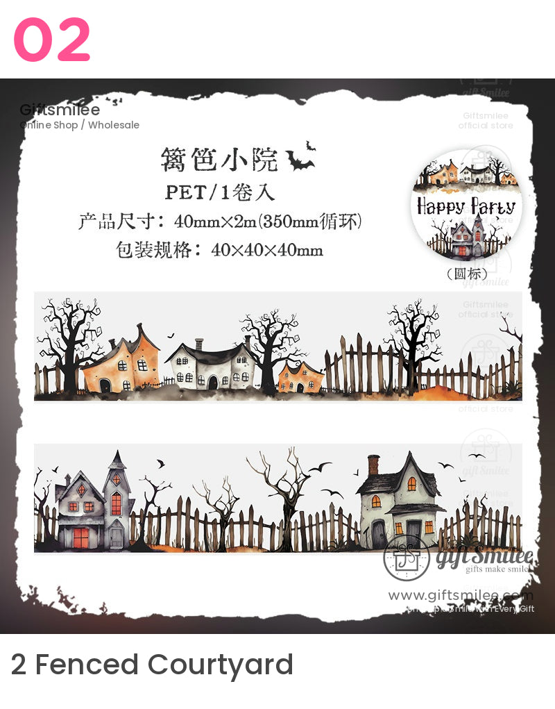 Gothic Party Vintage Background Gothic Decorative Pet Tape | KS-RT-1679