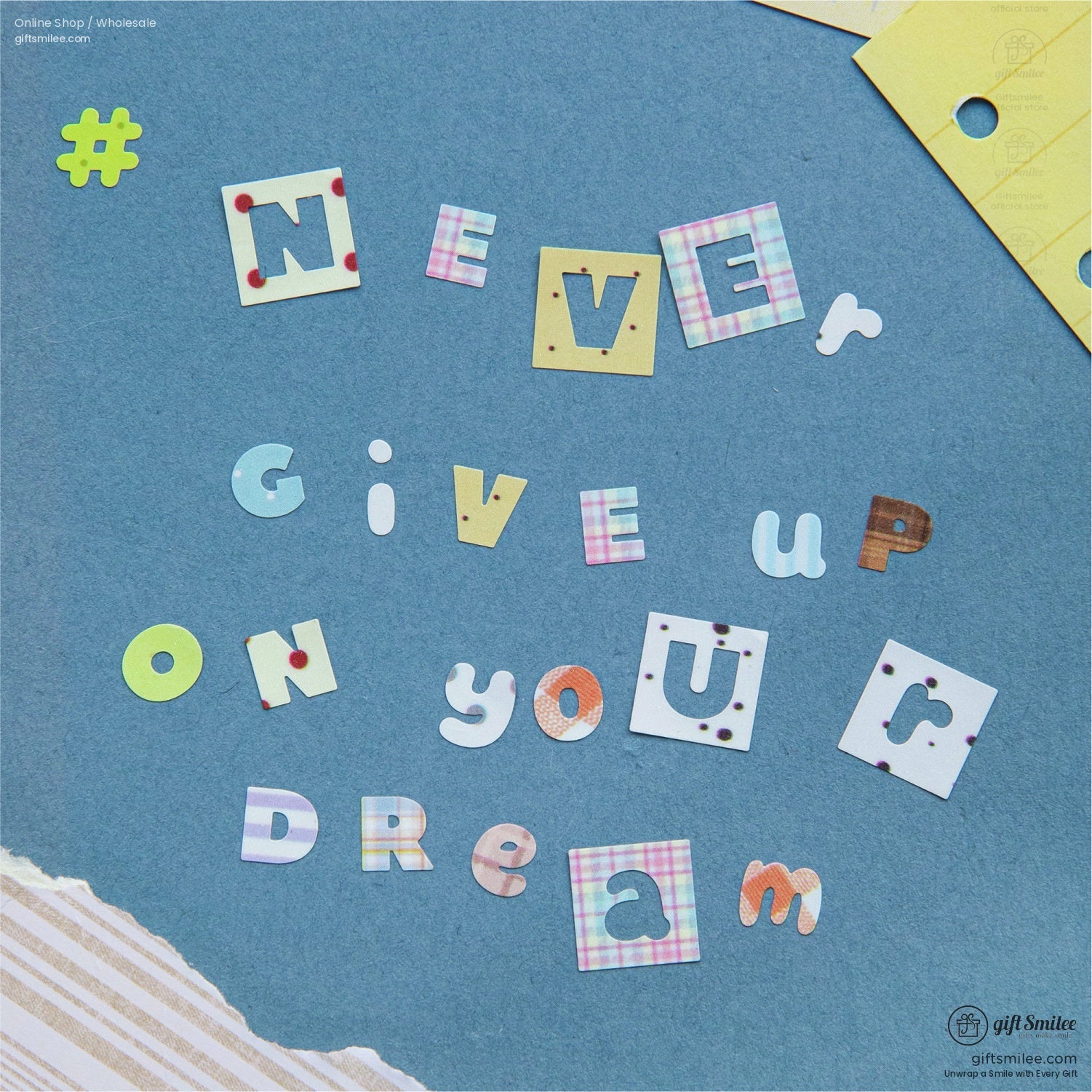 Glitter Pet Die-Cut Peel-Off Squares Washi Tape Stickers | KS-RT-1728