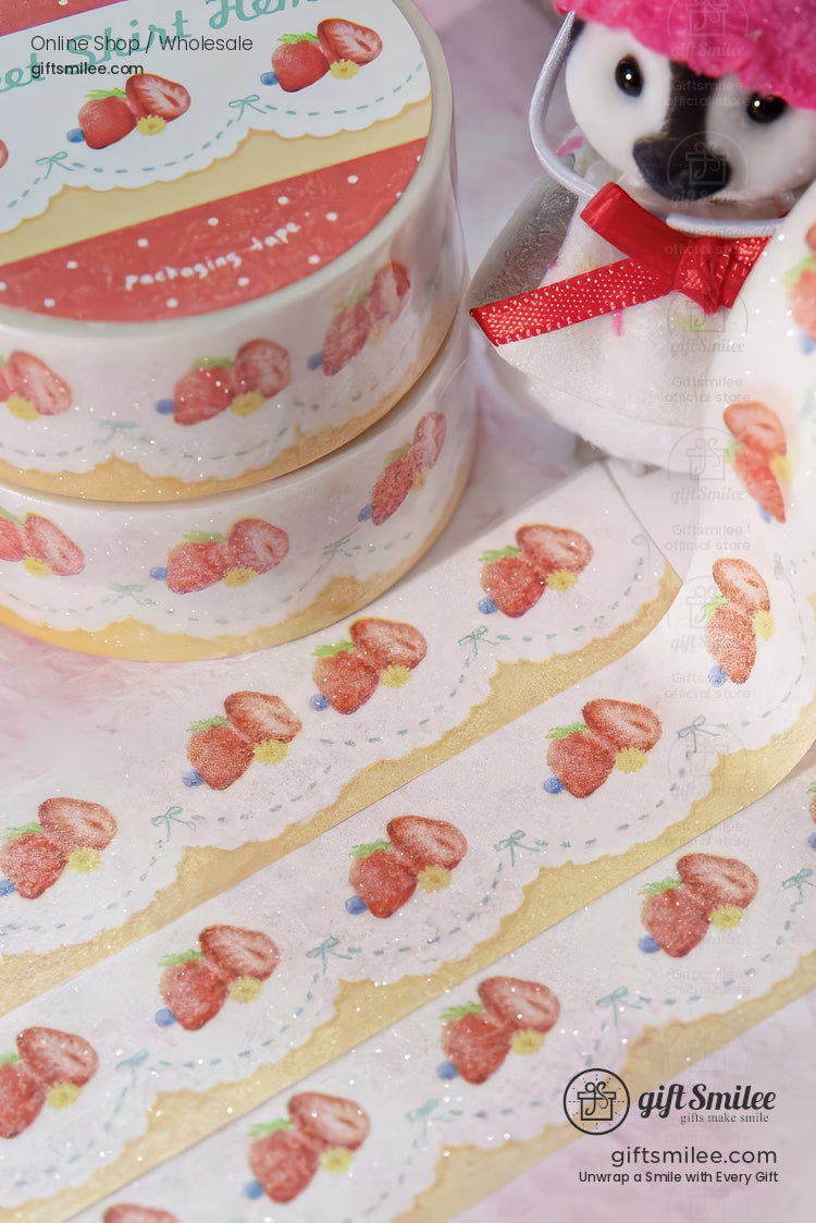 Glitter Washi With Dessert Cat Illustrations Washi Tape | KS-RT-1730