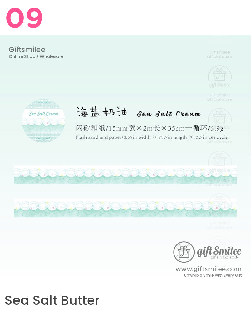 Glitter Washi With Dessert Cat Illustrations Washi Tape | KS-RT-1730