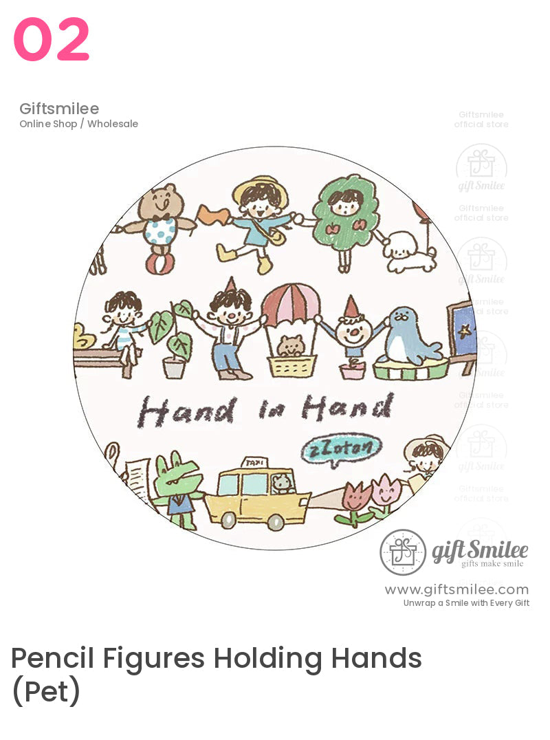 Pencil Man Decorative Tape And Sticker Set | KS-RT-1733