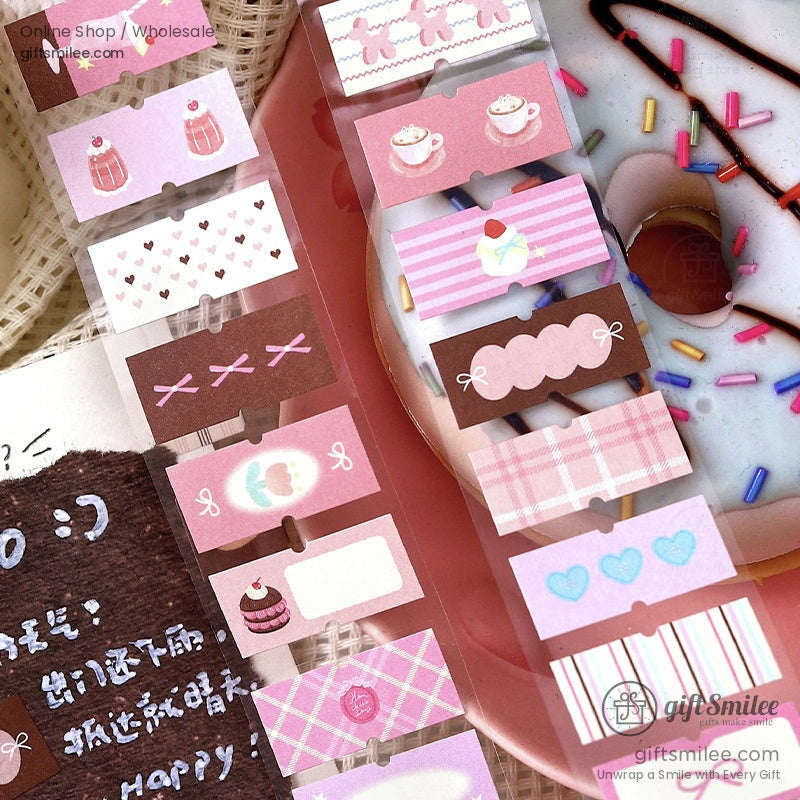 Writable Die‑Cut Washi 30mm × 3m Label Sticker Tape | KS-RT-1752