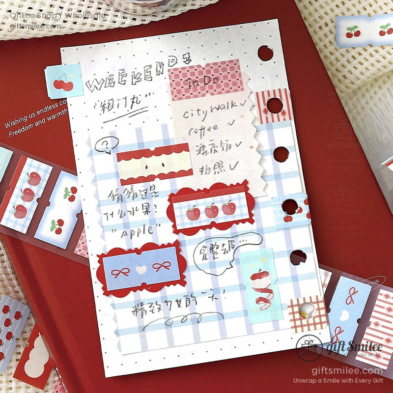 Writable Die‑Cut Washi 30mm × 3m Label Sticker Tape | KS-RT-1752