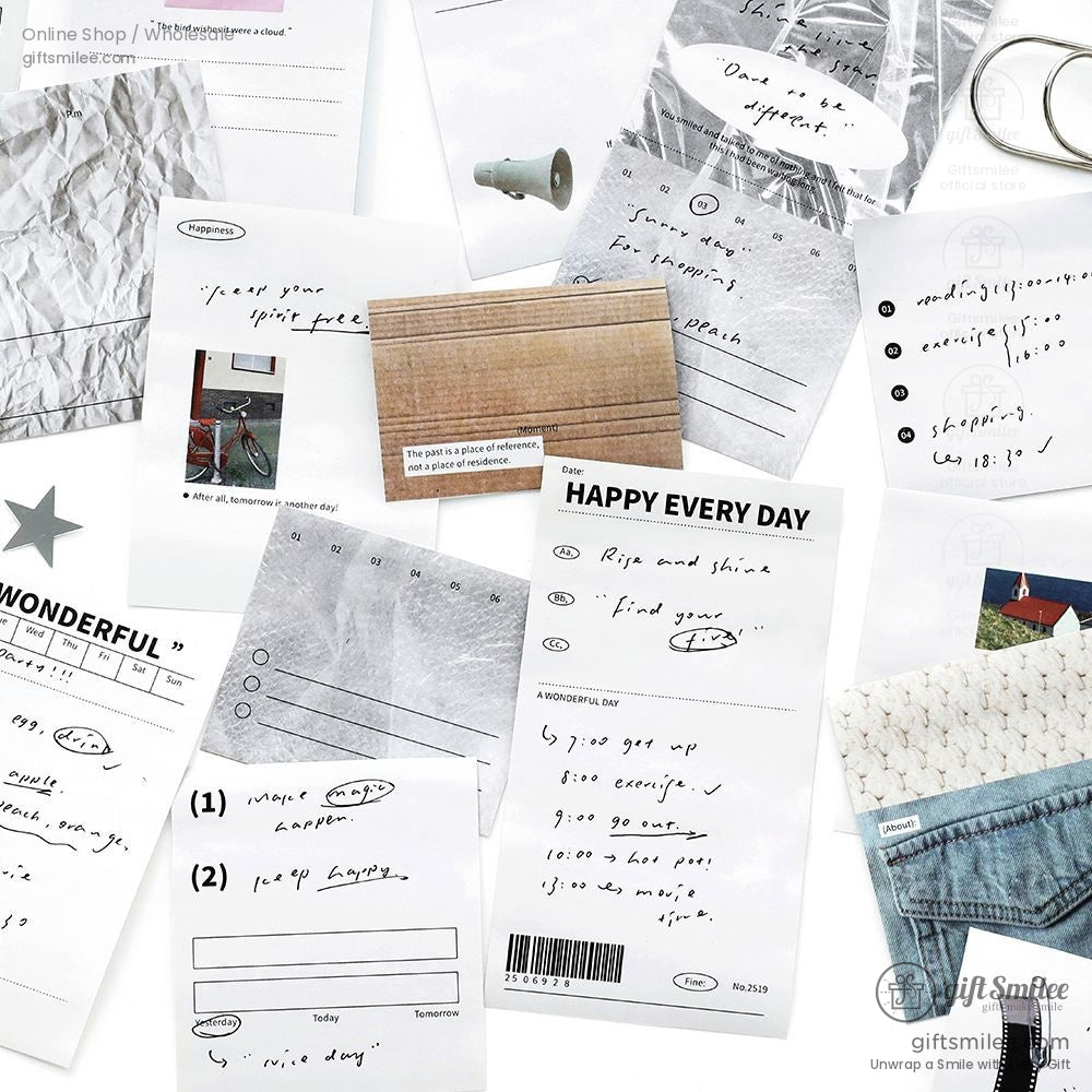 Matte Writable Pet 70Mm × 2M Minimal Collage Prints Washi Masking Tape | KS-RT-1754