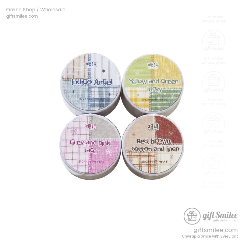 Textured Washi Pre‑Cut Fabric Label Motifs Decorative Washi Tape | KS-RT-1757