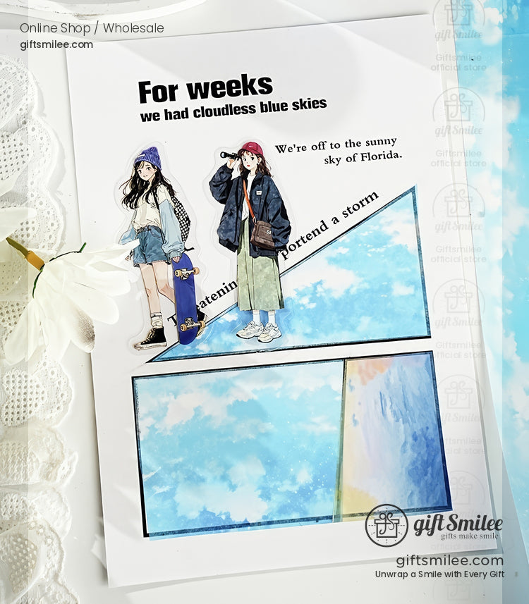 Gradient Sky Clouds 6 Color Pet Tape | KS-RT-1761