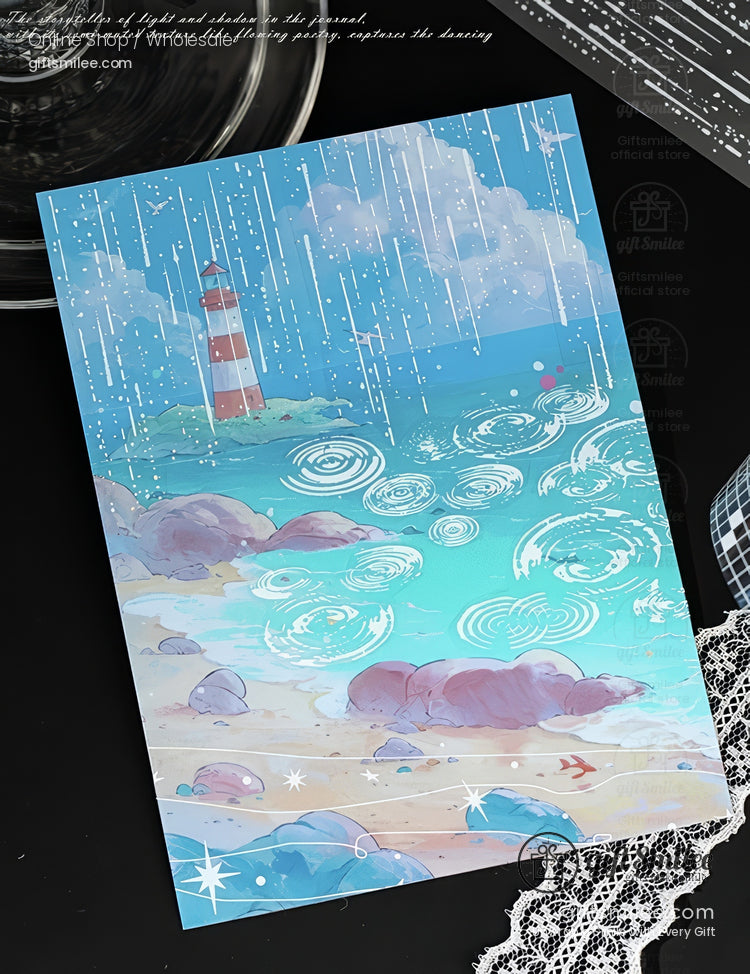 Pet Transparent With White Ink Patterns Decorative Tape | KS-RT-1762