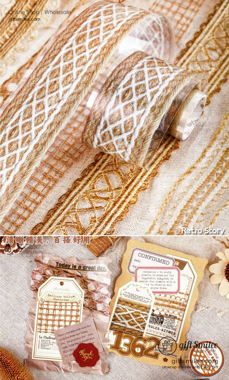 Pet Transparent Jute Texture 5Cm×2M Decorative Tape | KS-RT-1767