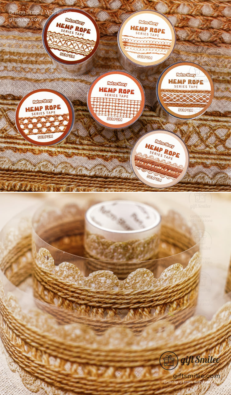 Pet Transparent Jute Texture 5Cm×2M Decorative Tape | KS-RT-1767