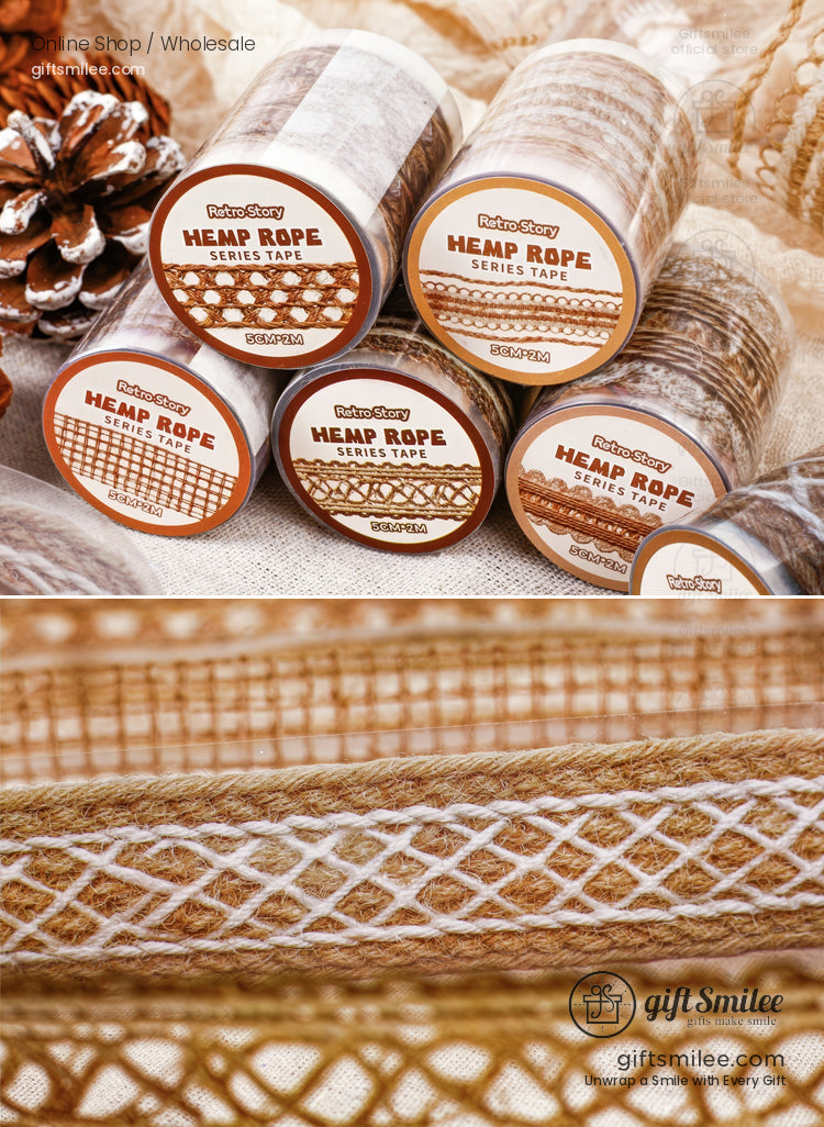 Pet Transparent Jute Texture 5Cm×2M Decorative Tape | KS-RT-1767