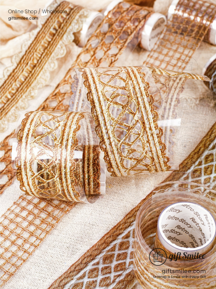 Pet Transparent Jute Texture 5Cm×2M Decorative Tape | KS-RT-1767