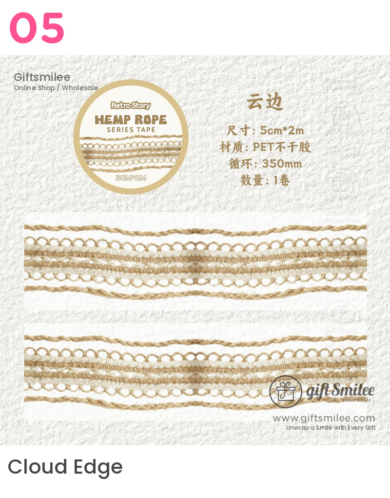 Pet Transparent Jute Texture 5Cm×2M Decorative Tape | KS-RT-1767