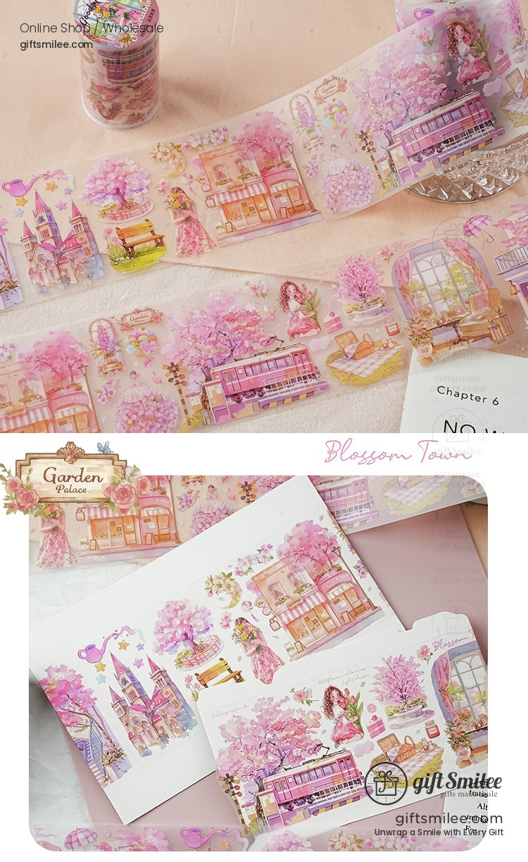 Matte Pet Repositionable Transparent With Looping Scenes Decorative Washi Tape | KS-RT-1768