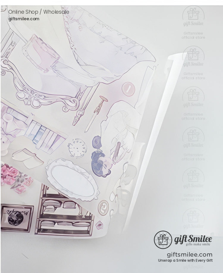 Matte Pet Repositionable Transparent With Looping Scenes Decorative Washi Tape | KS-RT-1768