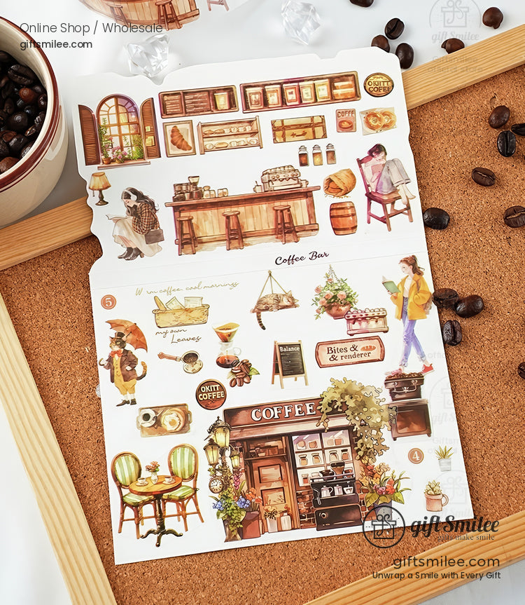 Matte Pet Repositionable Transparent With Looping Scenes Decorative Washi Tape | KS-RT-1768