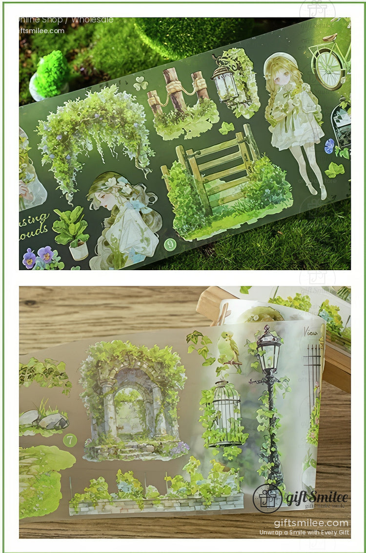Matte Pet Repositionable Transparent With Looping Scenes Decorative Washi Tape | KS-RT-1768