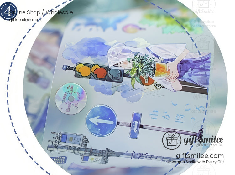 Matte Pet Repositionable Transparent With Looping Scenes Decorative Washi Tape | KS-RT-1768