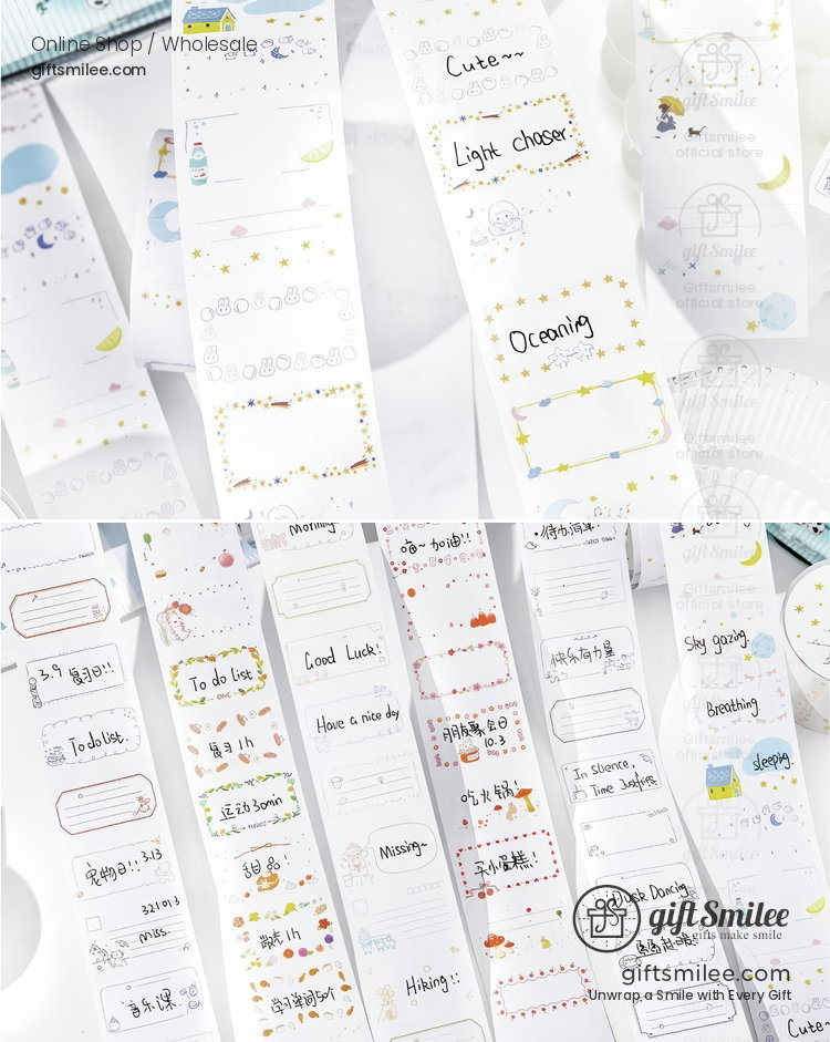 Pastelthemed decorative planner stickers with whimsical designs including stars animals and motivational text