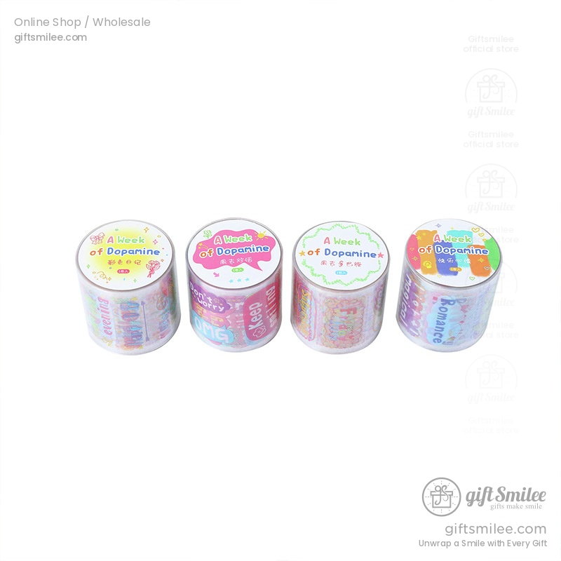 A Week Of Dopamine Decorative Sticker Tape | KS-RT-1794