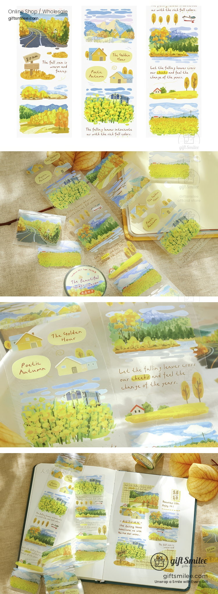 Transparent Pet Scenic Collage Vintage Pastel Decorative Tape | KS-RT-1800