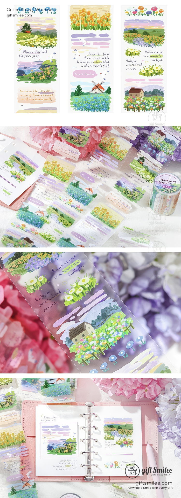 Transparent Pet Scenic Collage Vintage Pastel Decorative Tape | KS-RT-1800