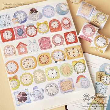 Die-Cut Watercolor Clock Pattern Decorative Tape | KS-RT-1802
