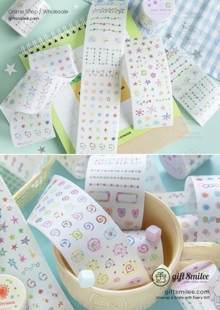 Translucent Die-Cut Candy Motifs Decorative Tape | KS-RT-1803
