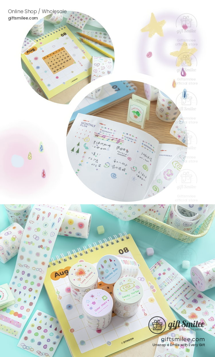 Translucent Die-Cut Candy Motifs Decorative Tape | KS-RT-1803