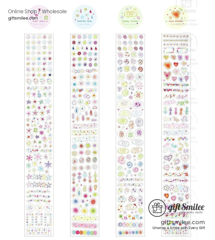 Translucent Die-Cut Candy Motifs Decorative Tape | KS-RT-1803