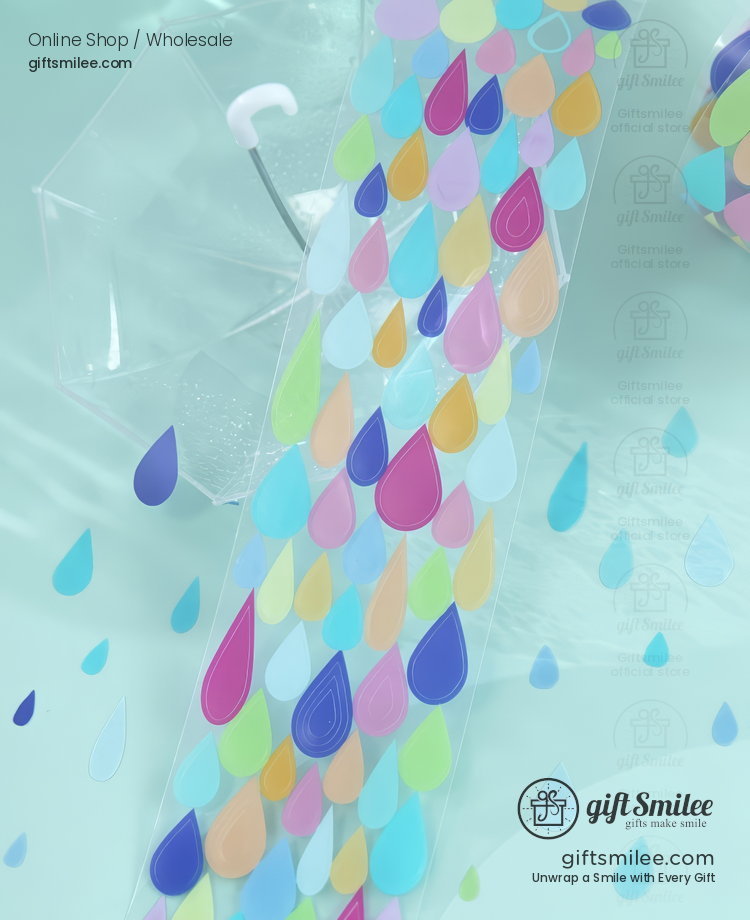 Pet Silver Foil Die-Cut Raindrops Decorative Tape | KS-RT-1805